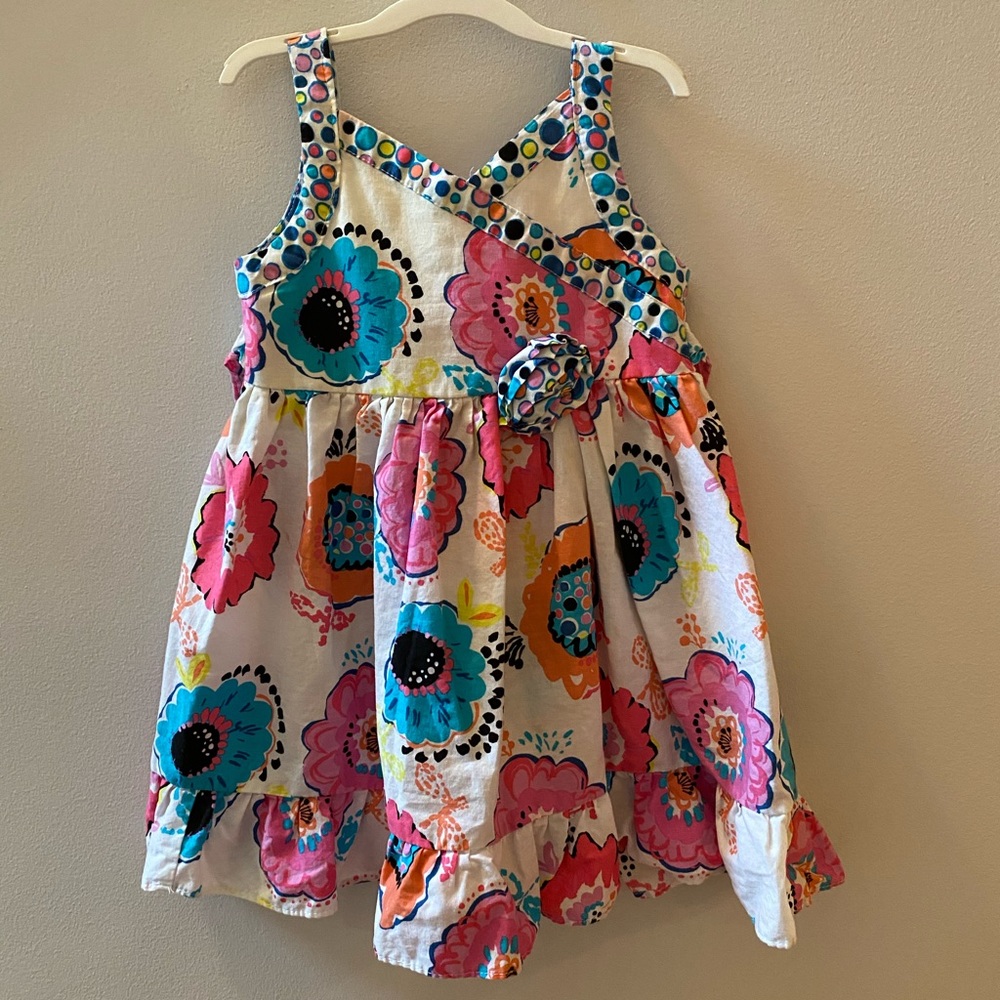Girls 2t summer flower casual dress